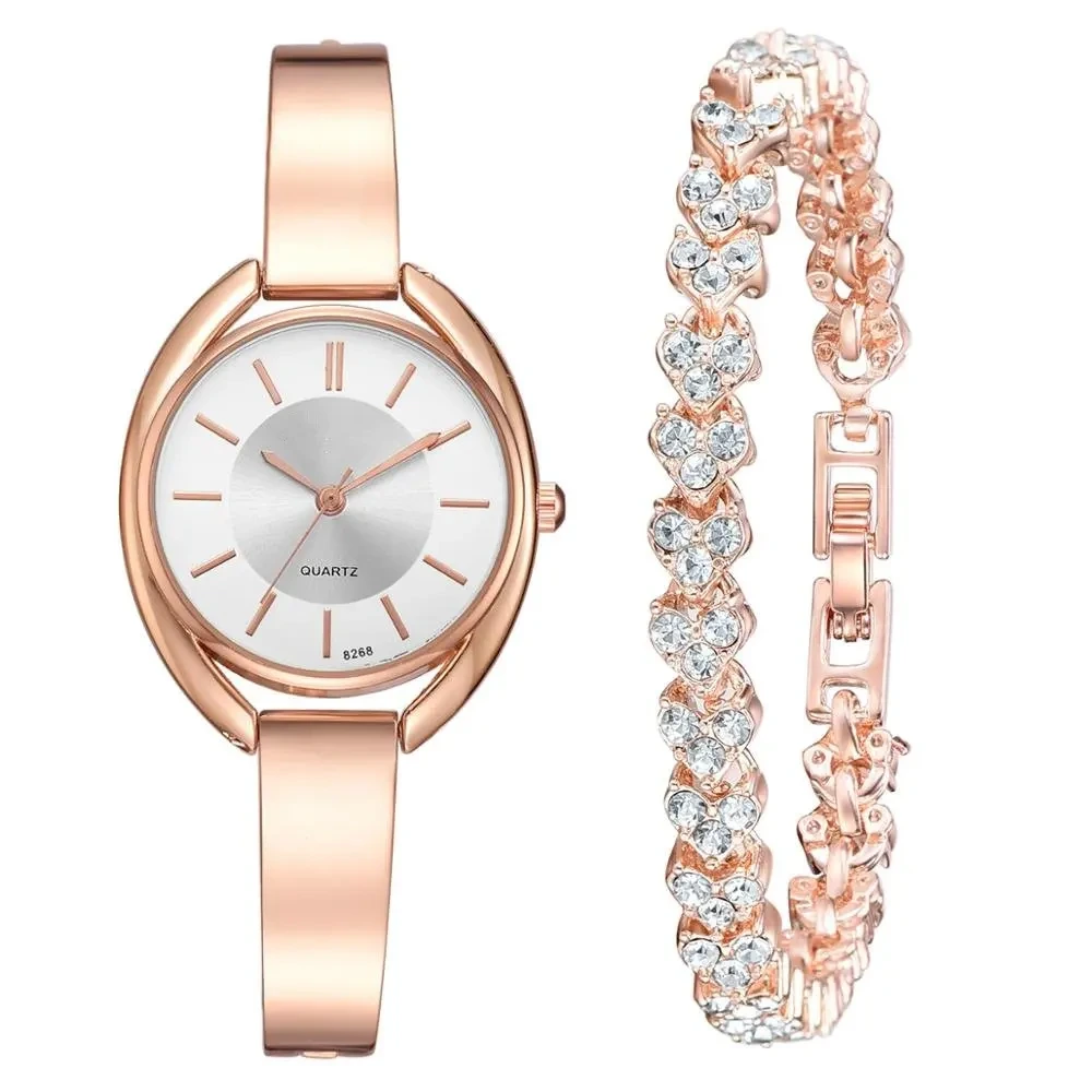 Free Sample Women Bracelet Watches Fashion Women Ladies Wristwatches Quartz Gift Watch Set 1