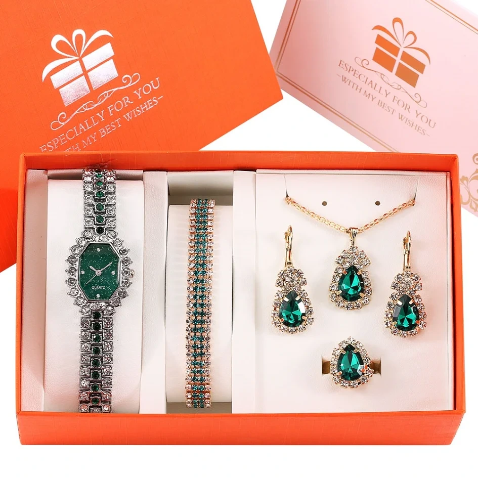 Free Sample Fashion Women Watch Sets High Grade Ladies Quartz Watch Alloy Wristband Female Present Watches 1