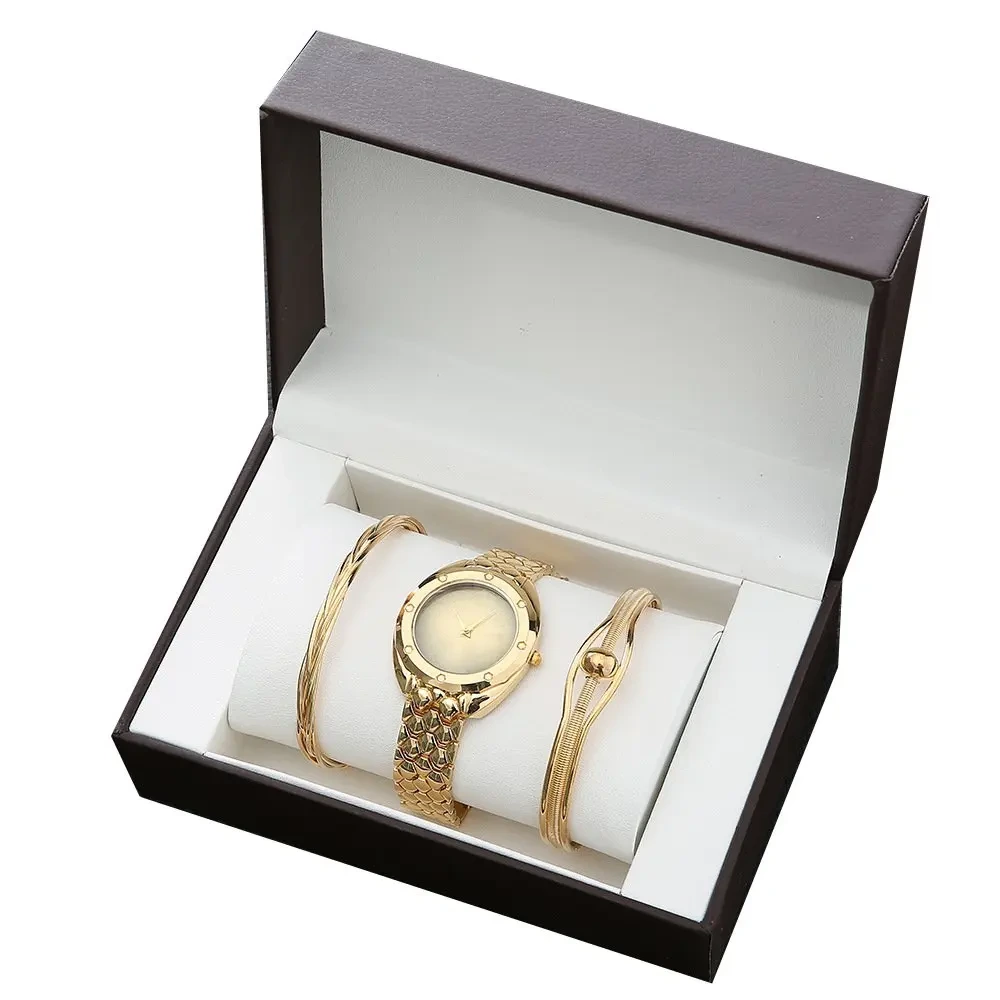 Conjuntos de relojes de alta calidad para mujer, pulsera de aleación sencilla a la moda, relojes de regalo para amantes 1
