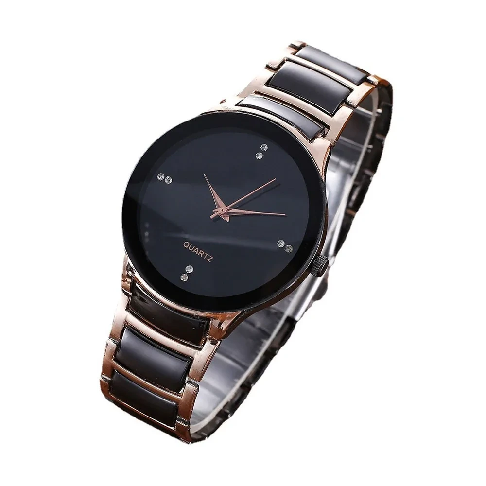 Free Sample Fashion Trend Business Elegance Leisure Steel Band Quartz Watch And Bracelet Set Men Watches 1