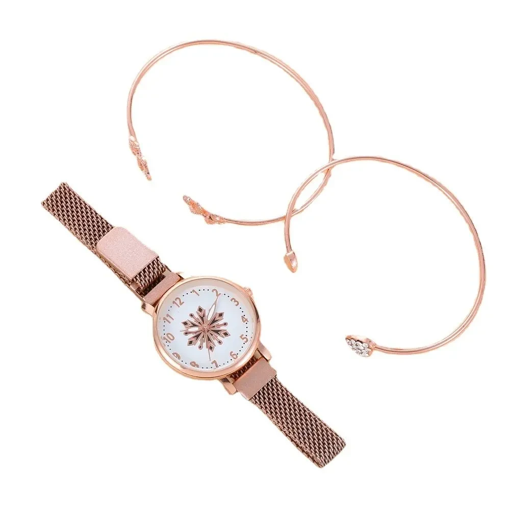 Free Sample Women's Small Snowflake Girl Temperament Japanese Style Cute Students Bracelet Set Watches 1
