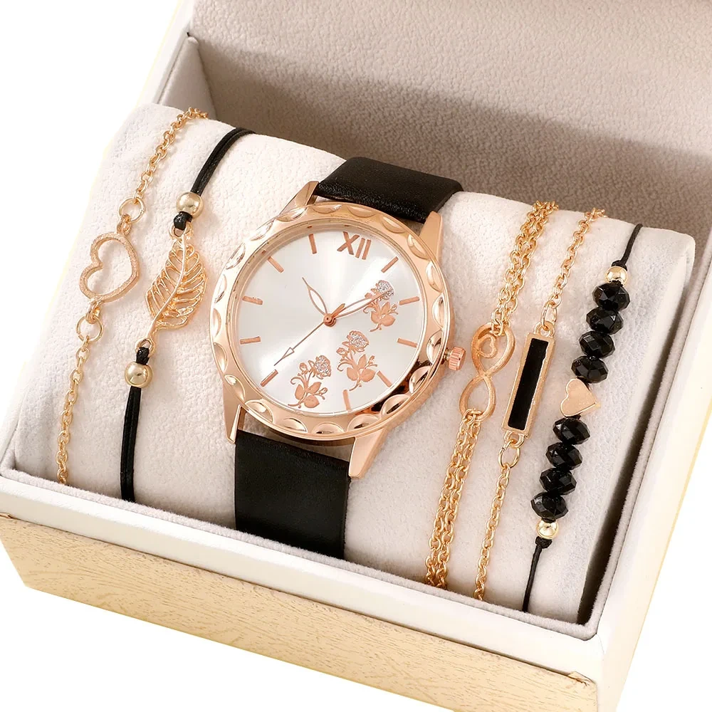 Free Sample Women's Quartz Watches High Quality Leather Casual Watches Fine Bracelet Gift Wristwatch 1