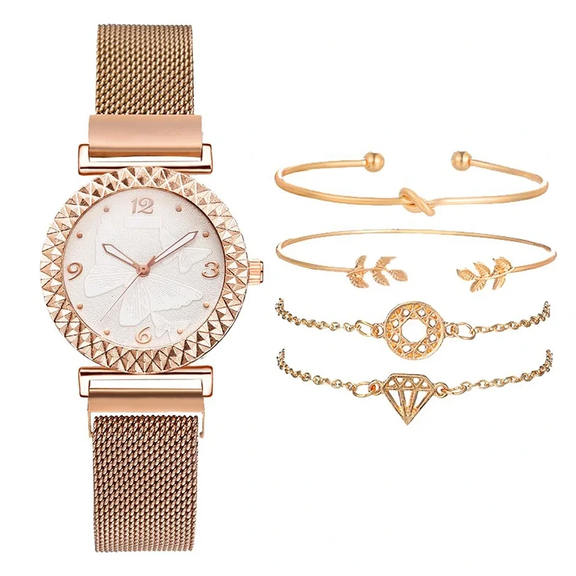 Free Sample New Style Fashion Women Watch Set Quartz Bracelet Ladies Sports Gift Wrist Watches 1