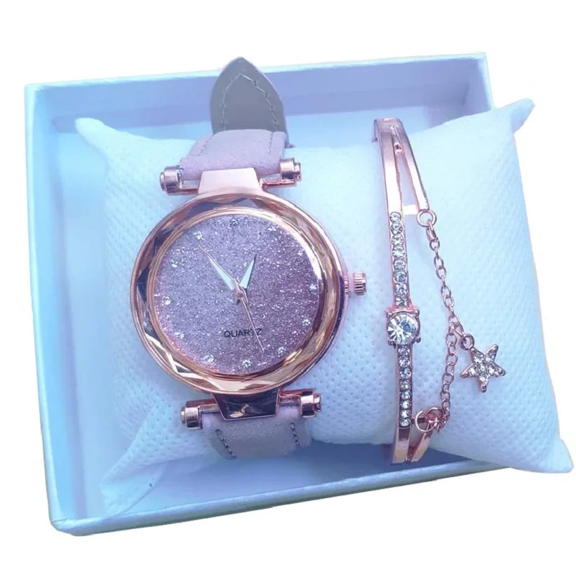 Free Sample High Quality Ladies Bracelet Casual Leather Strap Quartz Watches Female Gift Personality Watch 1