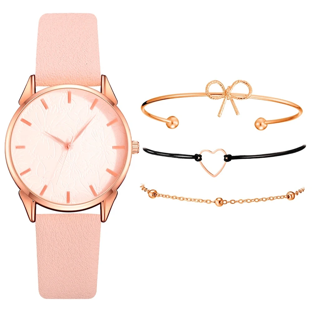 Muestra gratuita de relojes de moda para mujer, gran oferta, reloj de pulsera para mujer, relojes de pulsera de cuarzo de cuero informales 1