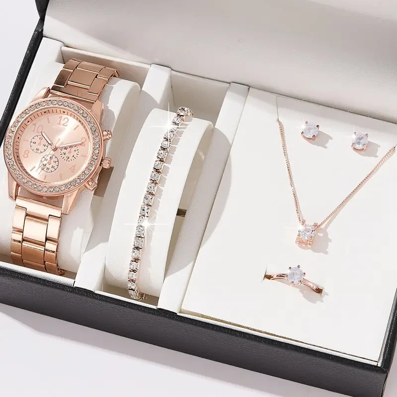 Frauen Strass Mode Armbanduhr Weibliche Casual Damen Armband Set Geschenk Uhren 1