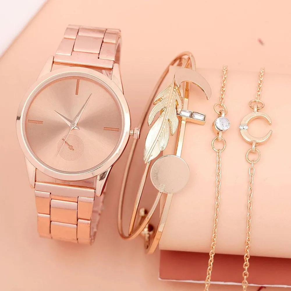 Relógios femininos pulseira conjunto decorativo popular moda versátil presente feminino relógio 5