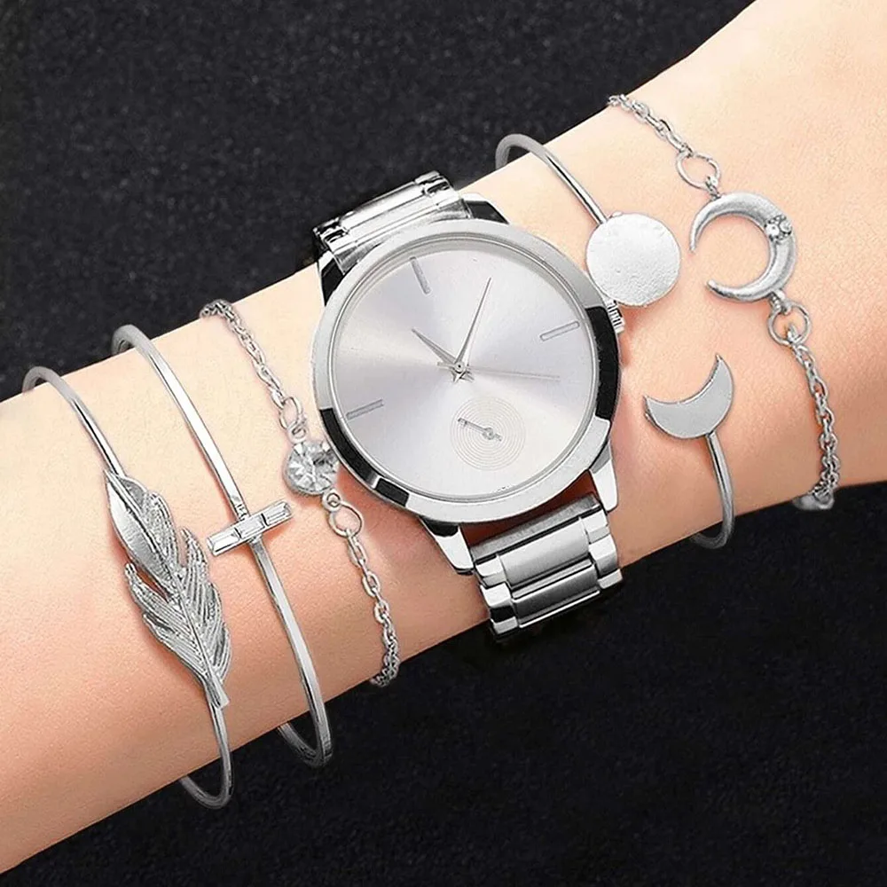 Relógios femininos pulseira conjunto decorativo popular moda versátil presente feminino relógio 2