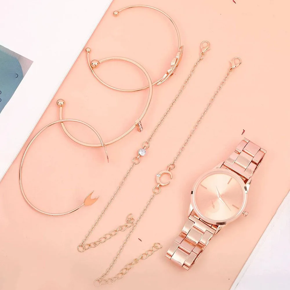 Relógios femininos pulseira conjunto decorativo popular moda versátil presente feminino relógio 4