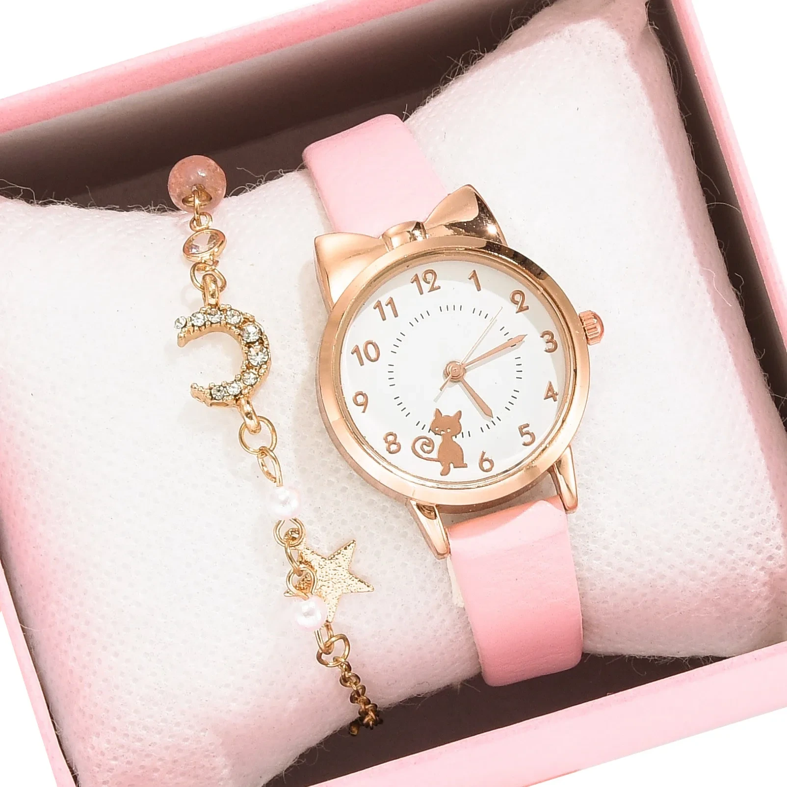 Échantillon gratuit mode femmes montre bracelet en cuir chat Style Quartz montre-bracelet dames montres exquises 1