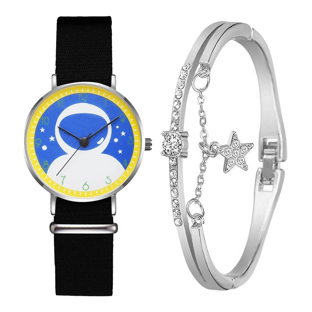 Free Sample New Women Knit Band Digital Dial Bracelet Wristwatches Ladies Casual Simple Gift Watches 1