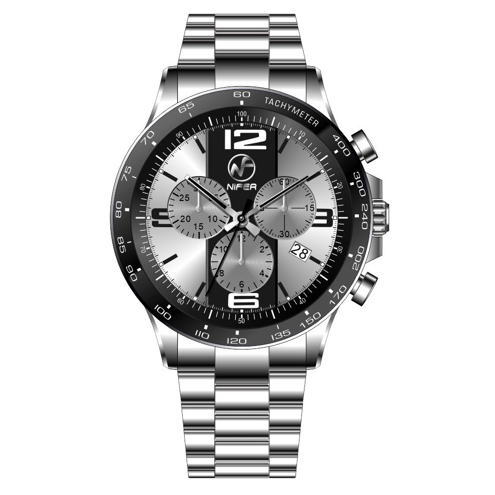 Montre à Quartz de sport en acier inoxydable saphir multifonction pour hommes, personnalisée, offre spéciale 5