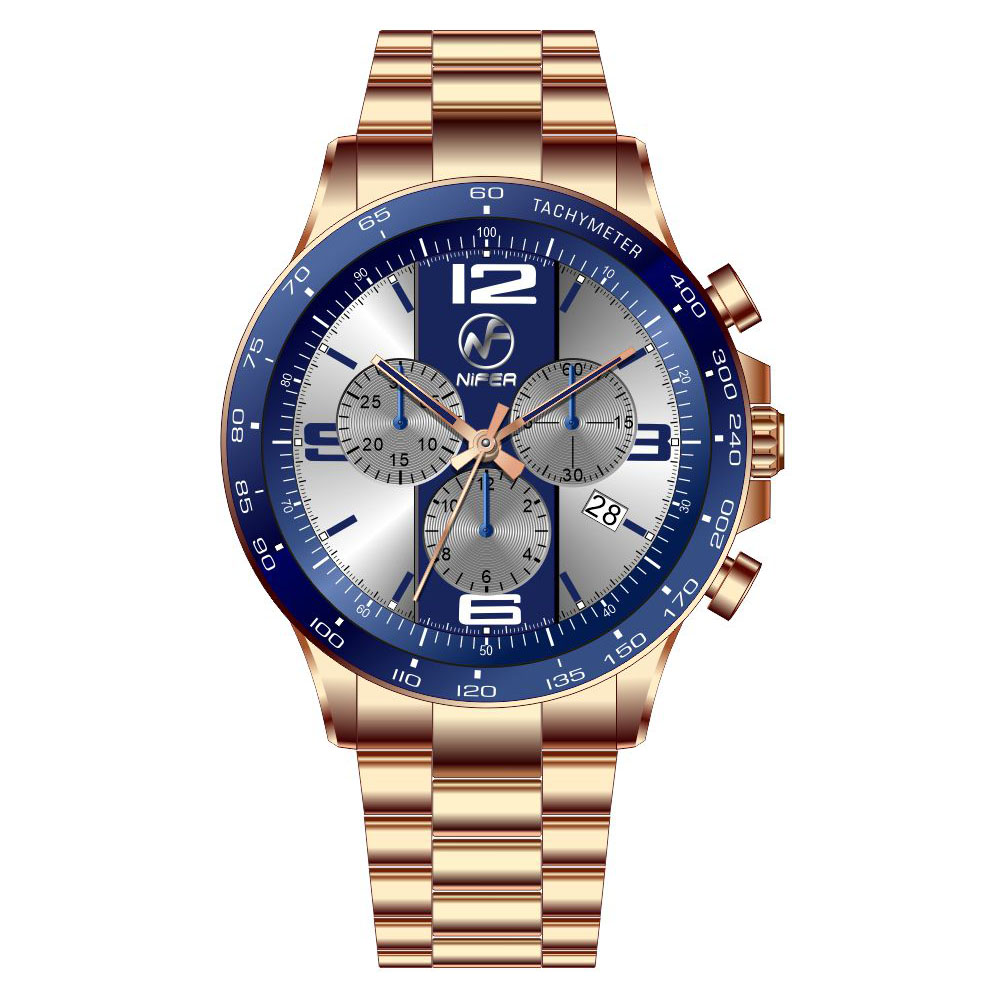 Montre à Quartz de sport en acier inoxydable saphir multifonction pour hommes, personnalisée, offre spéciale 7