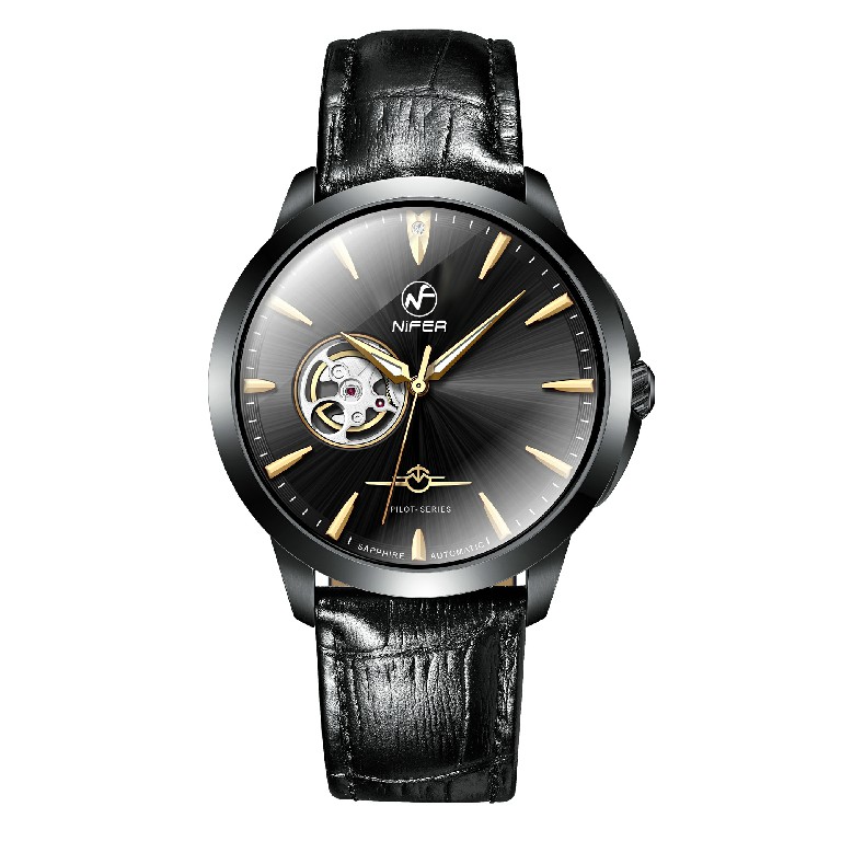 Nuovo orologio meccanico automatico da uomo con orologio meccanico cavo da uomo 1