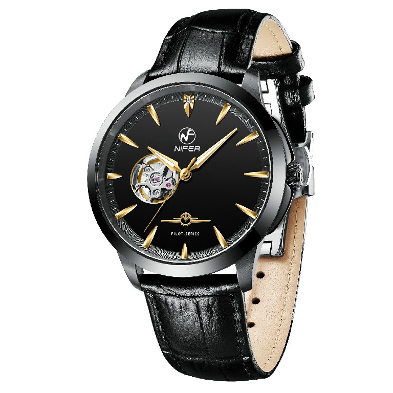 Nuovo orologio meccanico automatico da uomo con orologio meccanico cavo da uomo 4