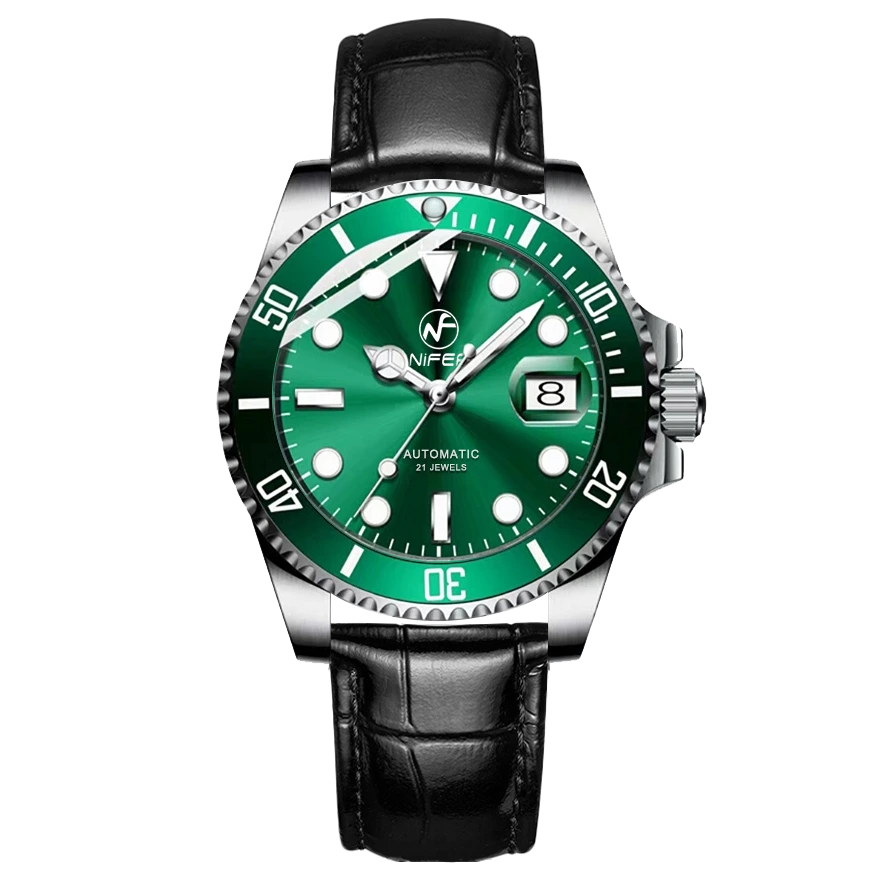 Brand watch luminous waterproof mechanical watch classic calendar business men's watch 1