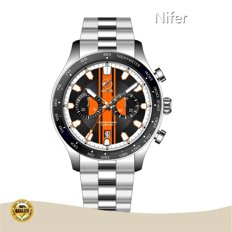For Military Use Vintage Chronograph Watch Stainless Steel Quartz Watch by Nifer Watch 1