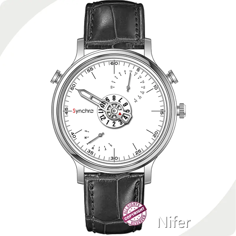 Customautomatic Jump Hour Watch for Events and Scheduling Accept Customized Round 1