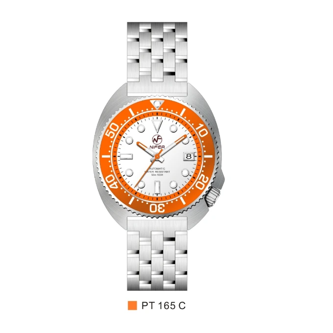 Men's stainless steel rotating bezel sports diving luminous waterproof mechanical watch 1
