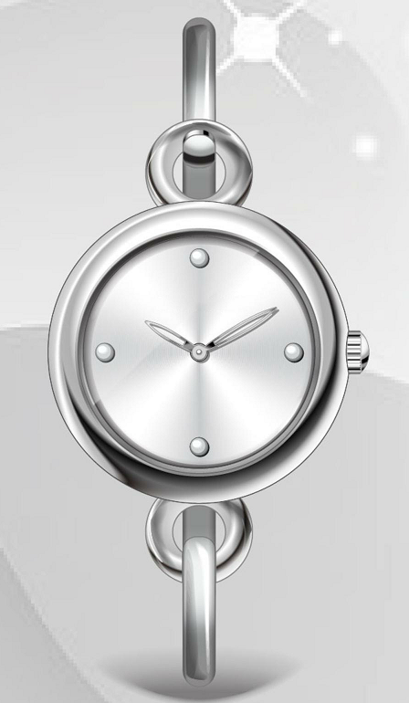 Montre femme ronde minimaliste argentée avec bracelet en métal tissé, un accessoire élégant et indispensable pour vos déplacements 2