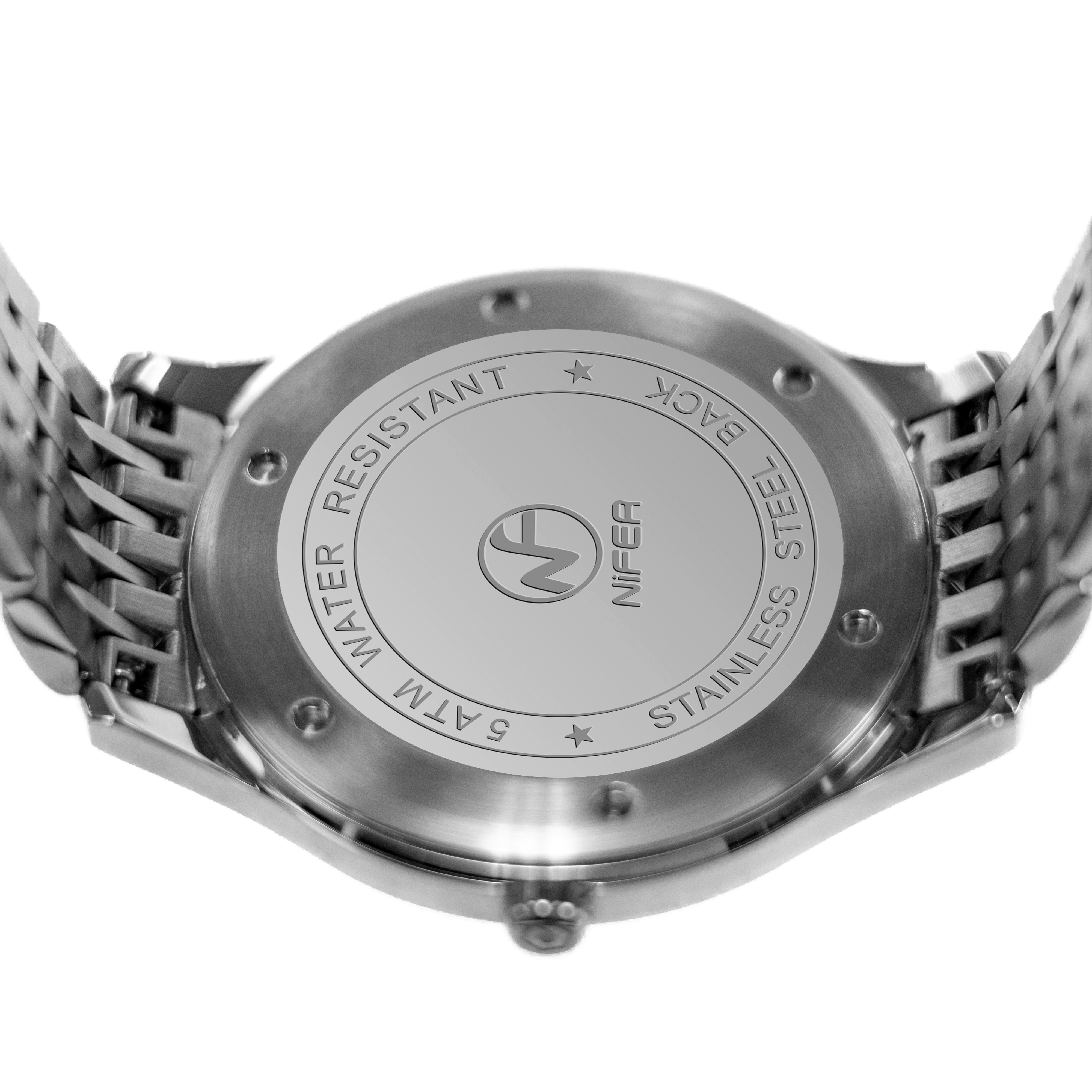 Armbanduhr mit Edelstahlgehäuse und -armband, japanischem Uhrwerk, wasserdicht 3