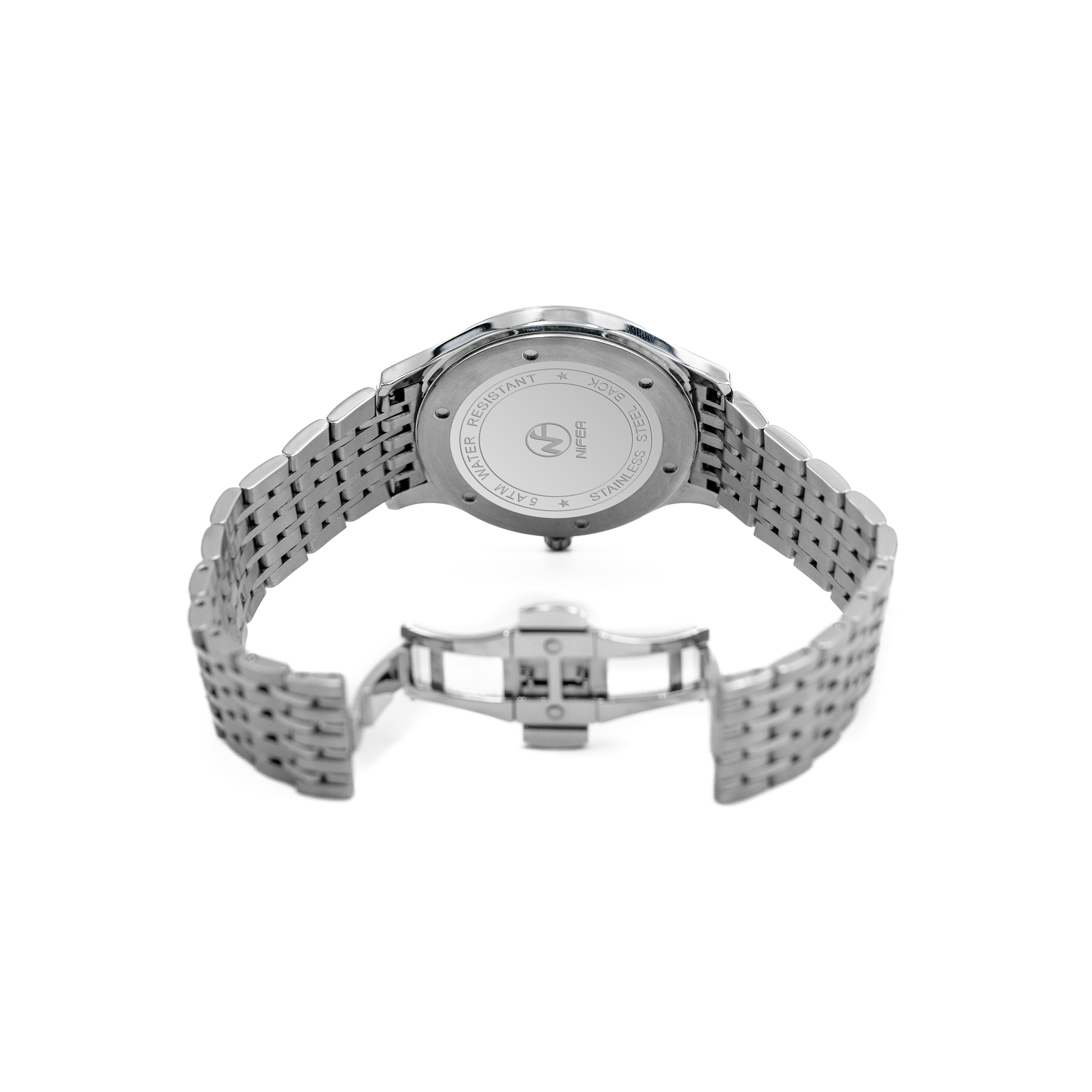 Armbanduhr mit Edelstahlgehäuse und -armband, japanischem Uhrwerk, wasserdicht 6