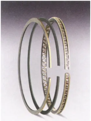 chromium piston single ring large for car HEARTEN 6