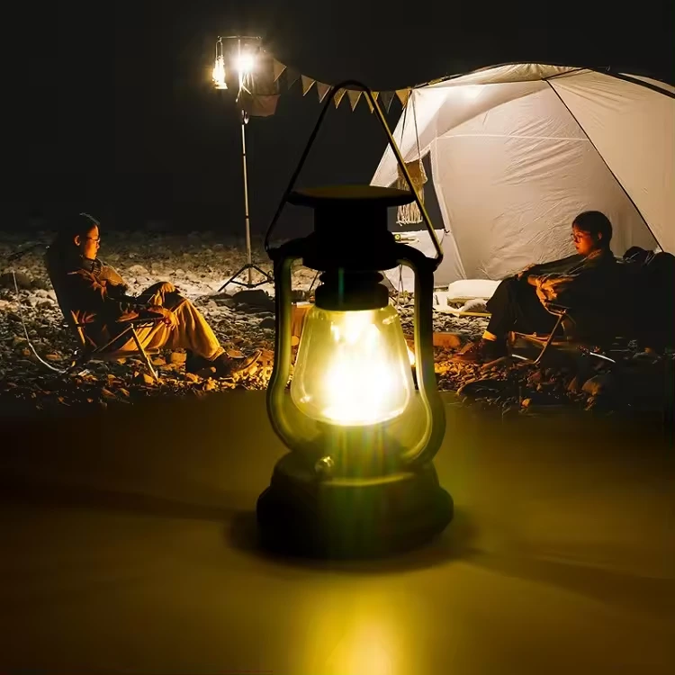 Portable Multi Function LED Camping Light Emergency Survival Tool Solar Hand Crank Camping Lantern rechargeable 1