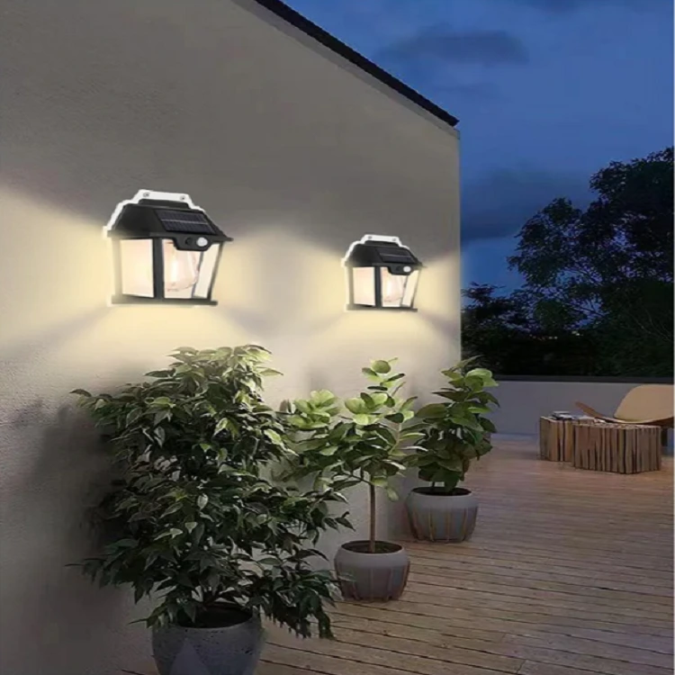 2023 Newest 3-5m Sensing Distance solar interaction wall lamp 1/2/3 Lights Source replaceable battery Solar Wall Lights 1