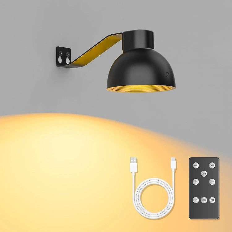 Lampu sorot nirkabel remot kontrol kanthi saklar tutul telung warna lampu tembok foto LED LED lampu mural magnet sing bisa diisi ulang 1