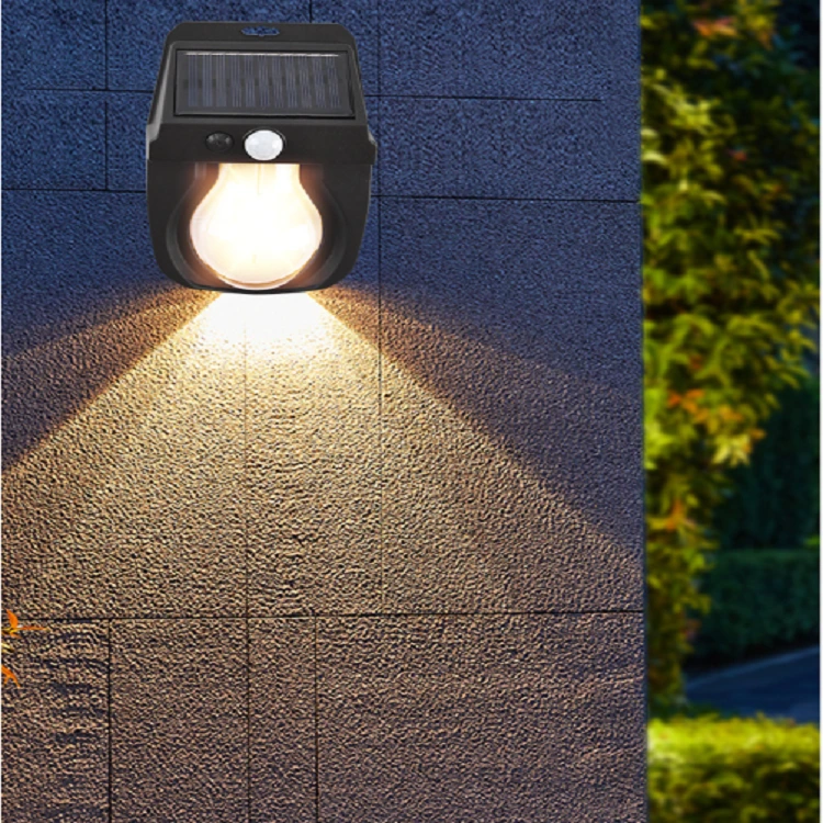 Ao ar livre 3 modos de iluminação solar sensor de movimento luz crepúsculo ao amanhecer luzes solares da varanda ip65 à prova dip65 água lanternas de parede solares 1