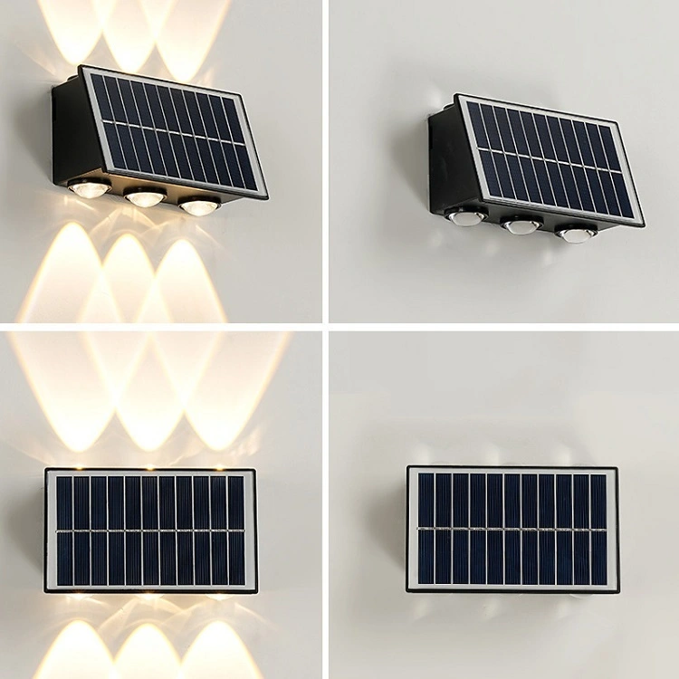 Neue Solar-LED-Wandleuchte mit konvexer Linse, IP65, Solarleuchten für Hof, Straße, Landschaft, Garten, Dekor, Solar-Wandleuchte 1