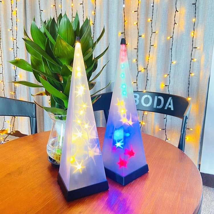 Comerț cu ridicata LED-uri în formă de piramidă lumini de Crăciun DC3v rgb laser lumini piramide IP44 LED lumini decorative de interior 1