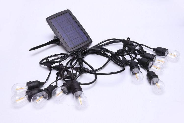 Smart warm white solar outdoor fairy led lamp S14 other holiday lighting decoration led light s14 solar patio string lig 9
