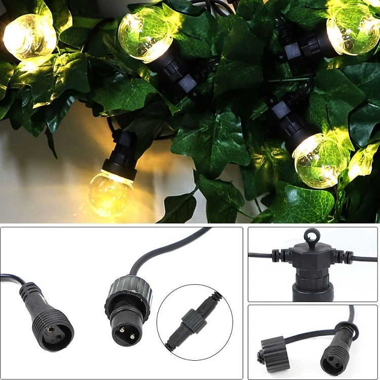 Connectable Commercial Fairy Garland Patio festooning Light Outdoor Vintage Festoon lights Led G50 Clear Ball String 1