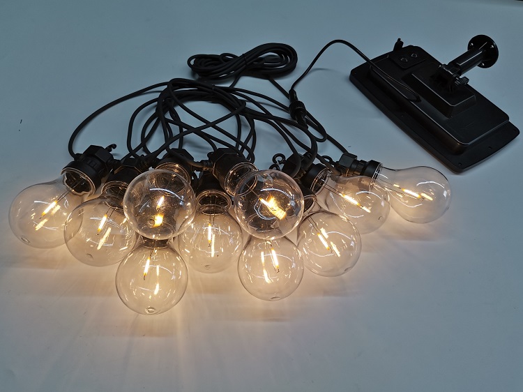 Vintage G50-Birnen-Solarschnur Feiertagsbeleuchtung G50-Lichterschnur Kommerzielles dekoratives LED-Licht Solar-Med-Starburst 8