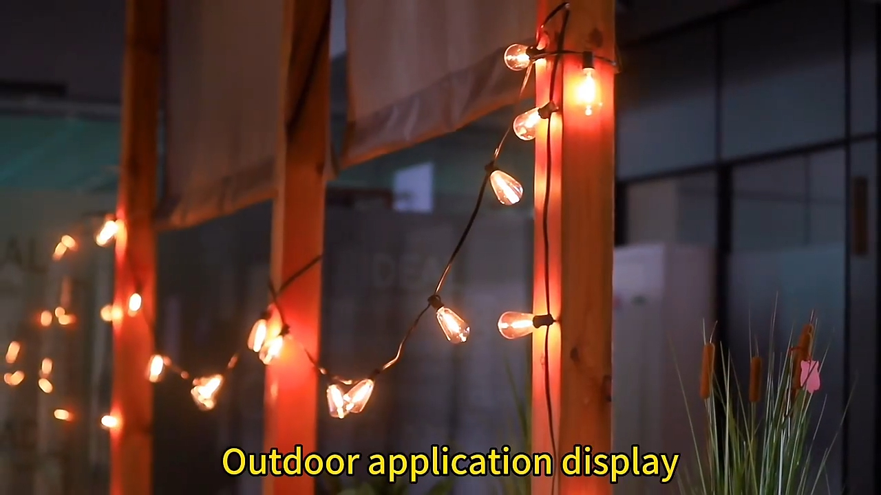 Iluminação de férias ST38 luzes de cordão solar ao ar livre tenda de acampamento lâmpada decorativa IP44 Pátio enfeitando luzes LED de fada 1