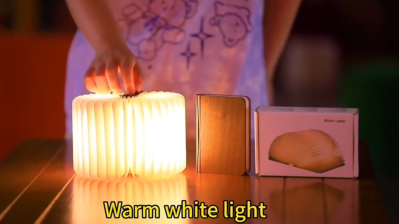 Grosir Cute Night Light USB Book Shape Foldable Led Lamp njero ruangan bedside Folding Book Light kanggo hadiah dicekel bocah 1