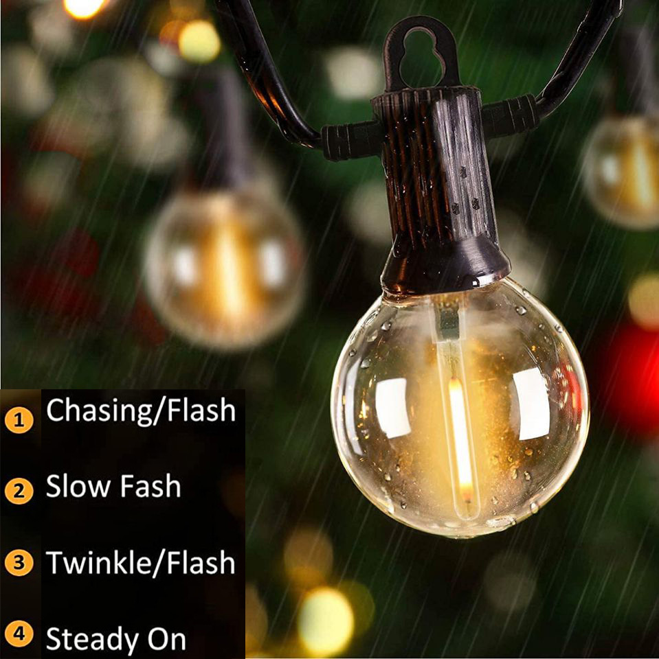 Hot Jual Tahan Pecah G40 led string lampu dekorasi natal Tree Bulb string lampu Outdoor Tahan Air 8