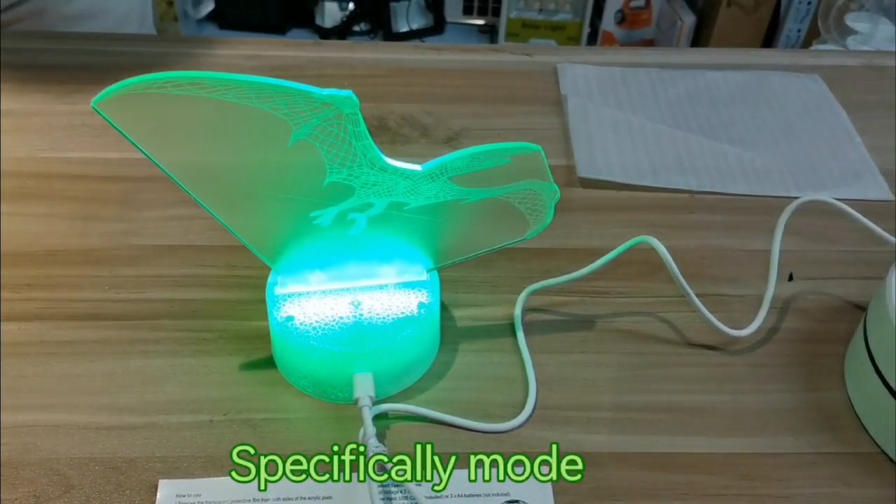 การเปลี่ยนสีที่กำหนดเองการสร้างแบบจำลองสัตว์ LED อะคริลิก 3D นำแสงกลางคืน 1