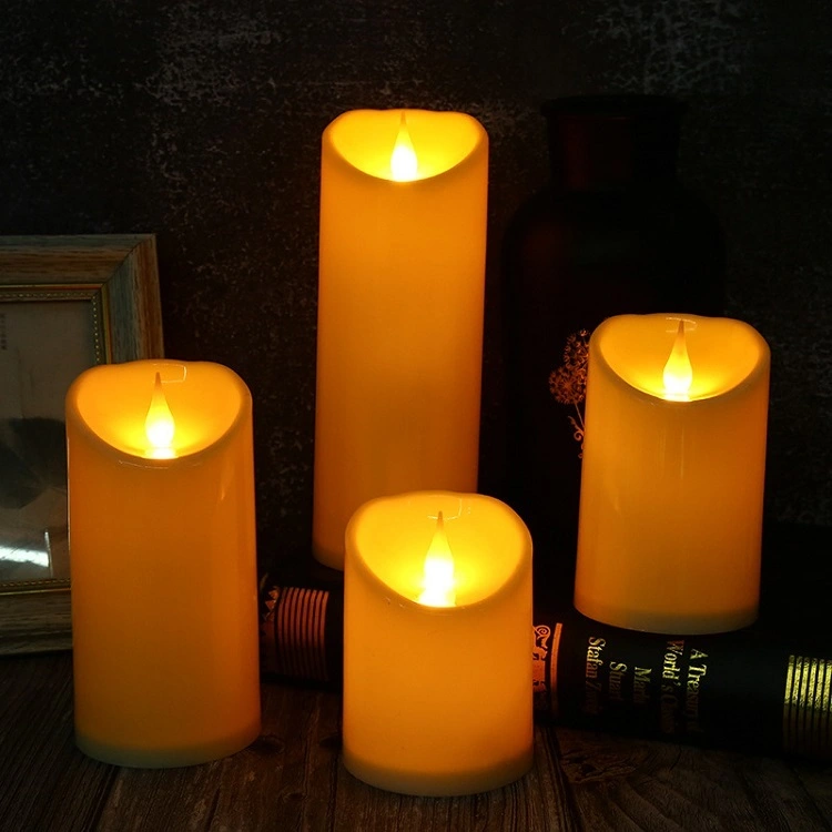 ハロウィン家の装飾本物のワックスちらつき Led キャンドルライト電池式キャンドルランプ電子奉納 Led キャンドル 1