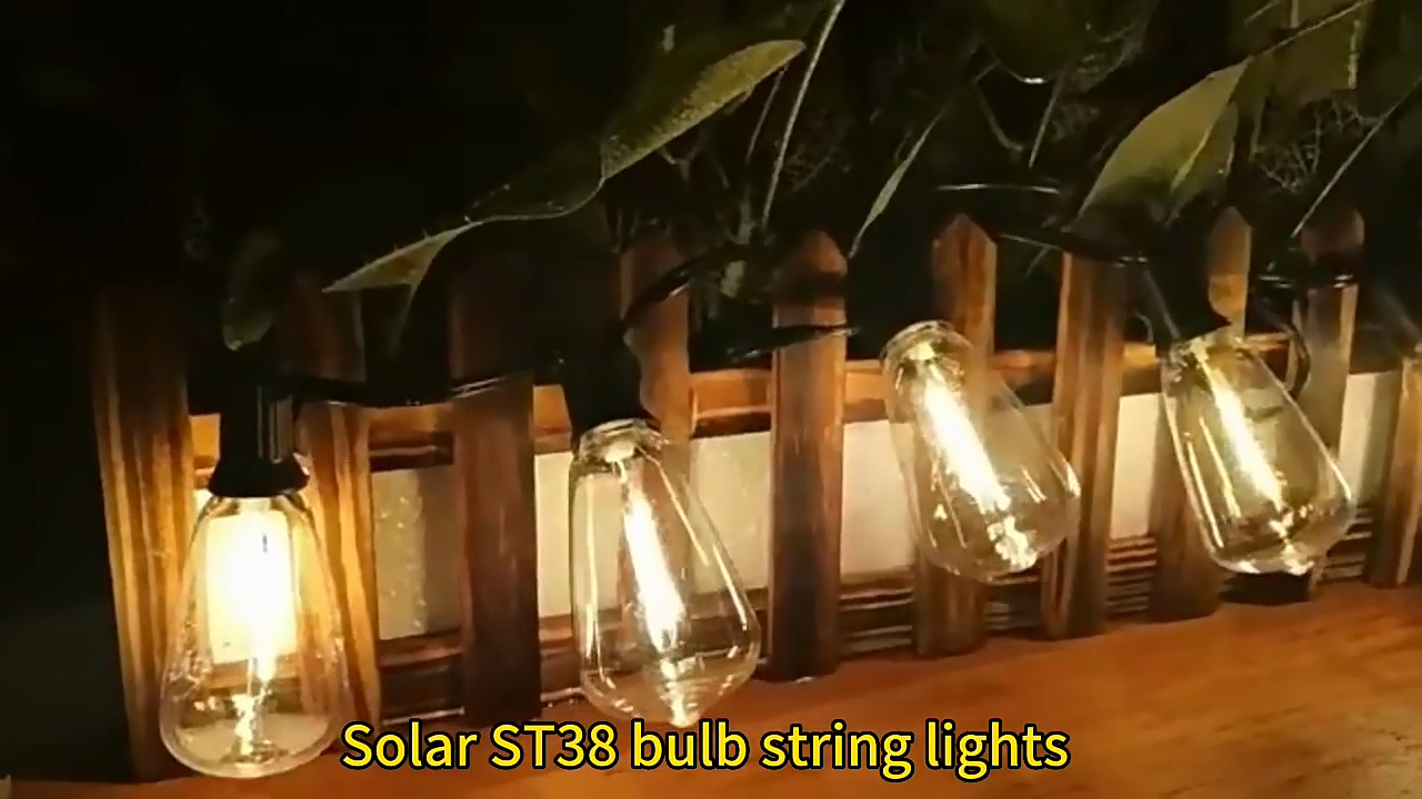 Holiday Lighting ST38 solar string lights outdoor camping tent decorative lamp IP44 Patio festooning LED Fairy Lights1 1