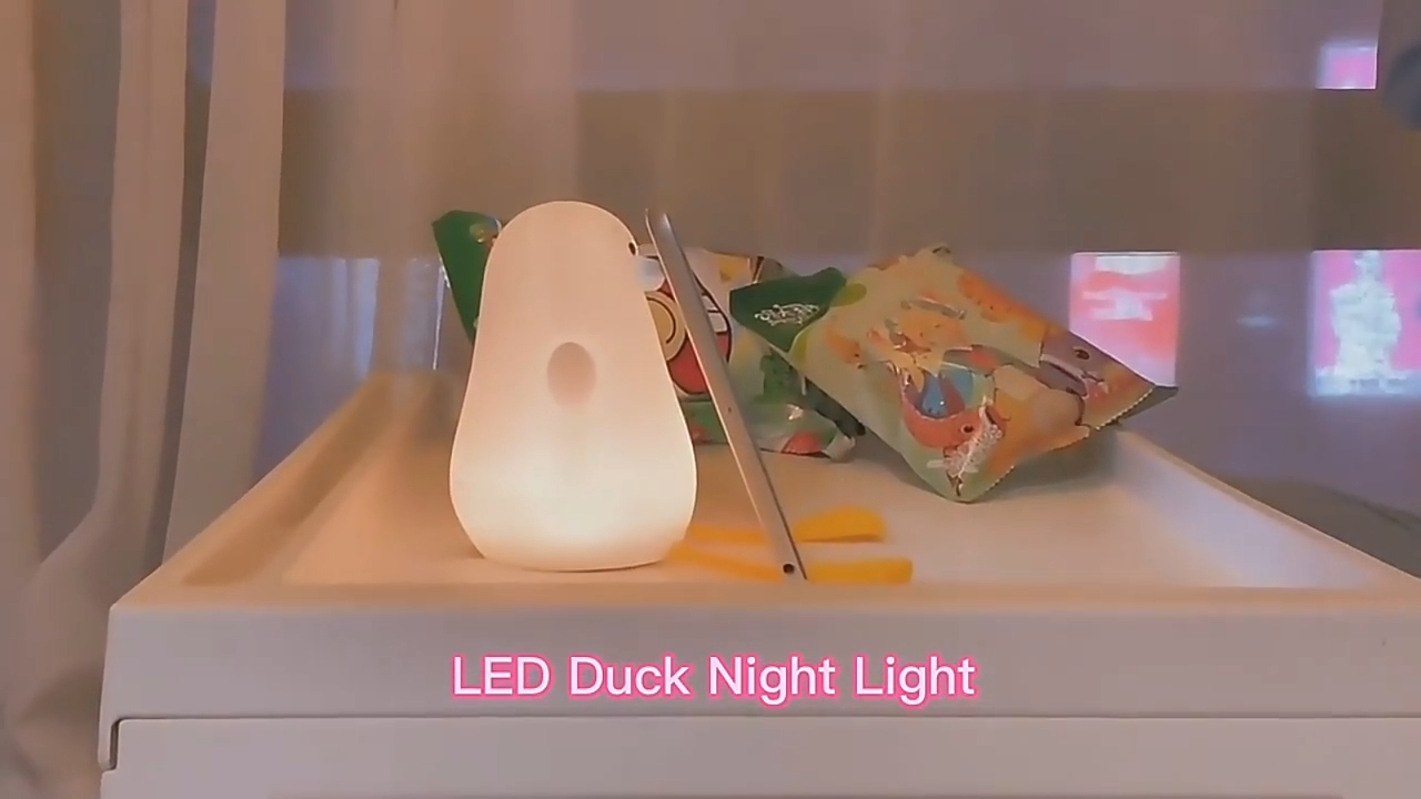 wendadeco Cute gull Led Silicone Soft Night Light for kid Children Bedroom Bedside Table Lamp USB Rechargeable Baby Lamp 1