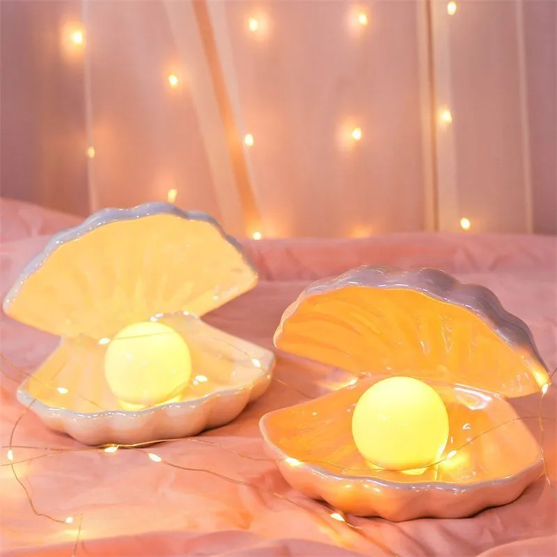 Noua Cochilie din ceramica lumina de noapte mica pentru interior Decoratiuni pentru masa de interior Tava de depozitare bijuterii Cadou pentru ziua de nastere inima fetei 1