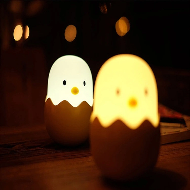 LED Eggshell Chicken Emosional Night light LED Pengisian Silicone Chicken lamp Lampu Samping Tempat Tidur Anak 1