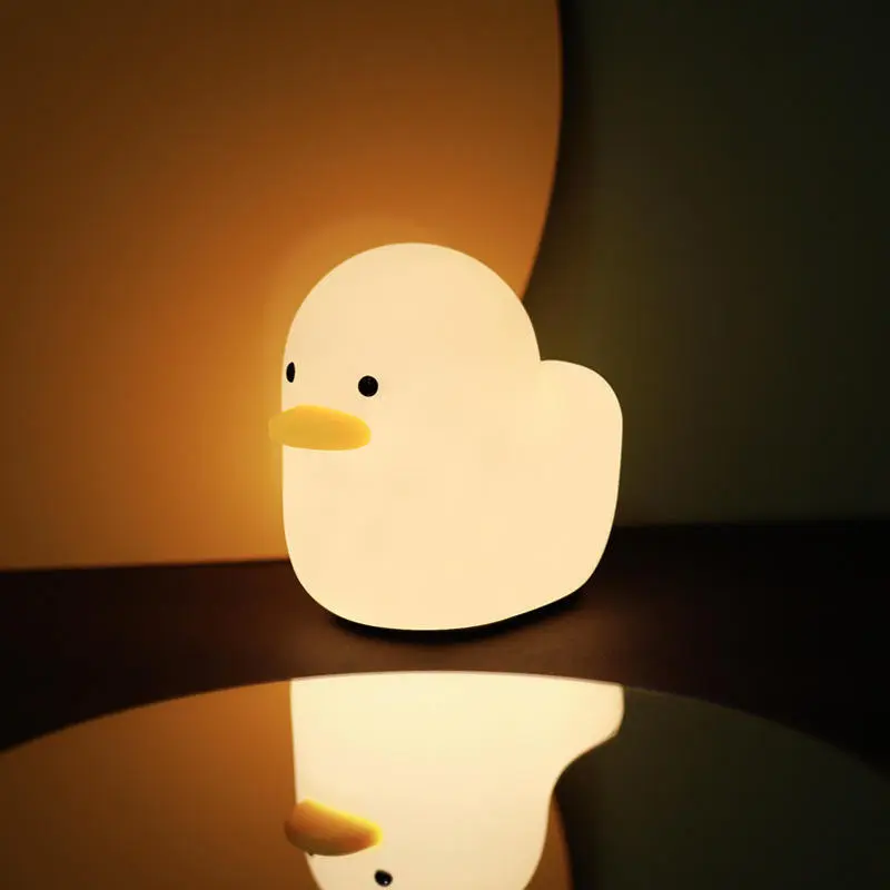 Dull Duck Sleep Lamp Silicone Bedroom Baby Breastfeeding Pat Bedside Eye Protection Night Light Charging Timed desk lamp 1