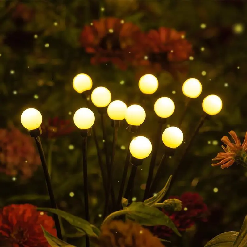 Solar Powered Firefly Light Starburst Firefly Bergoyang Warna Cahaya Mengubah Rgb lampu taman surya Untuk Patio Pathway Deco 1