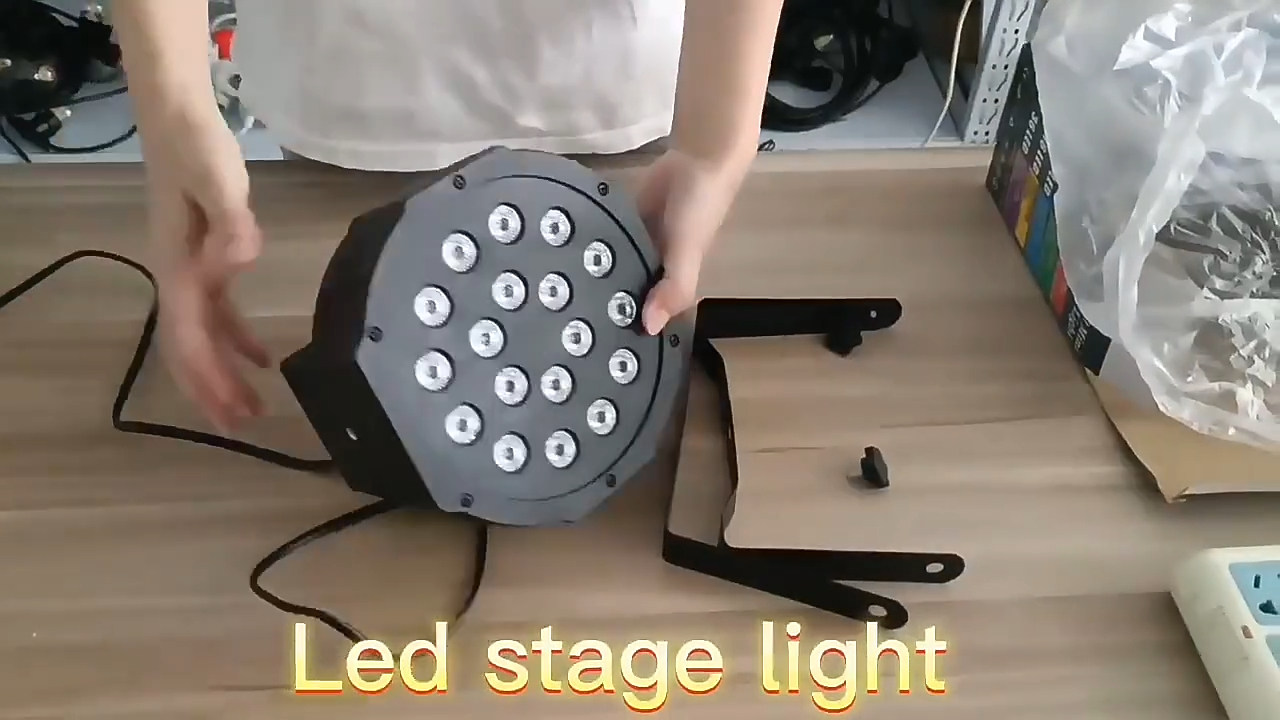 Remote/Voice Controlled RGB Rock Disco Lights med starburst flat par lamp Crystal Ball Dj Dance stage LED Party Lights 1