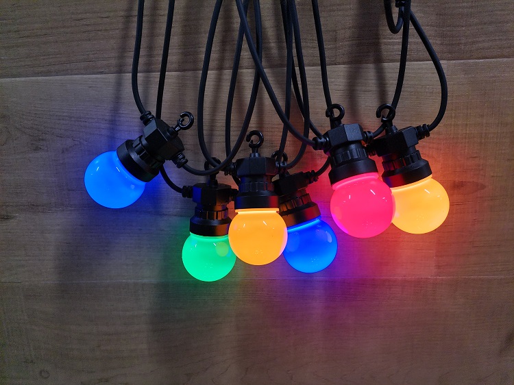 Vintage G50-Birnen-Solarschnur Feiertagsbeleuchtung G50-Lichterschnur Kommerzielles dekoratives LED-Licht Solar-Med-Starburst 6