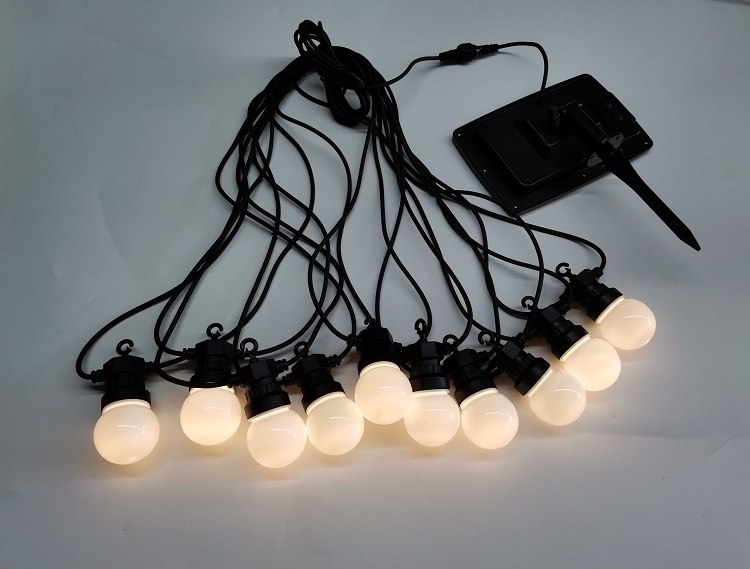 Vintage G50-Birnen-Solarschnur Feiertagsbeleuchtung G50-Lichterschnur Kommerzielles dekoratives LED-Licht Solar-Med-Starburst 9